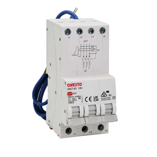 RCBO- 3P+N- 10KA With Neutral Lead
