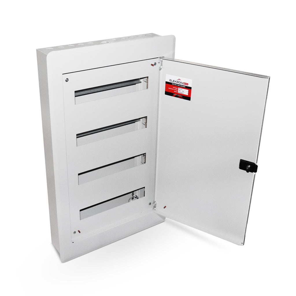 Din rail Enclosure 4x16 Pole Flush Mount Elekron Baal