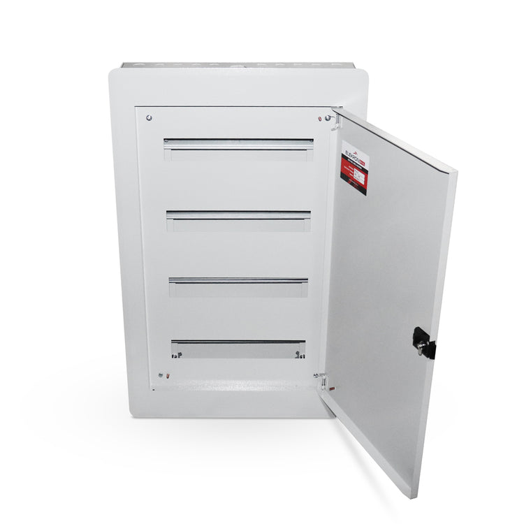 Din rail Enclosure 4x16 Pole Flush Mount Elekron Baal