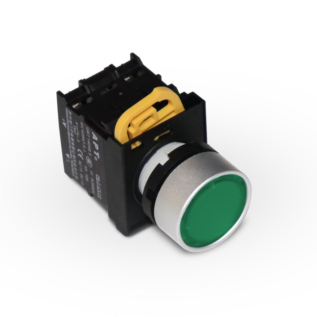 22mm illuminated Momentary Pushbutton- 24V AC/DC LED – Elekron Baal