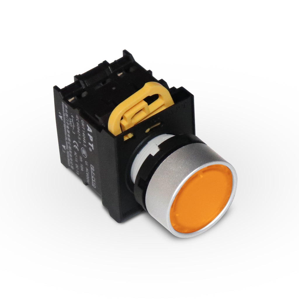 22mm illuminated Momentary Pushbutton- 24V AC/DC LED – Elekron Baal
