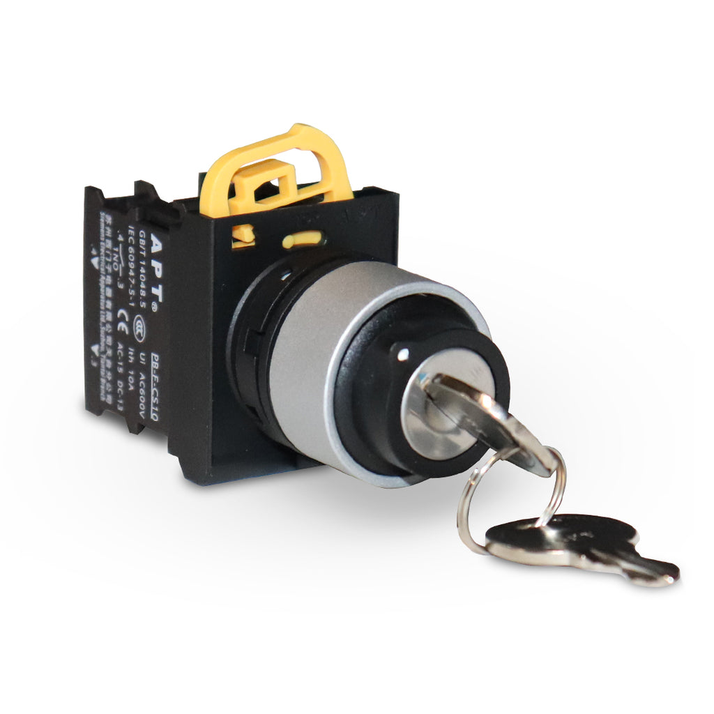 Key Selector Switch 22mm Selector Key Switch- 3 Position – Elekron Baal
